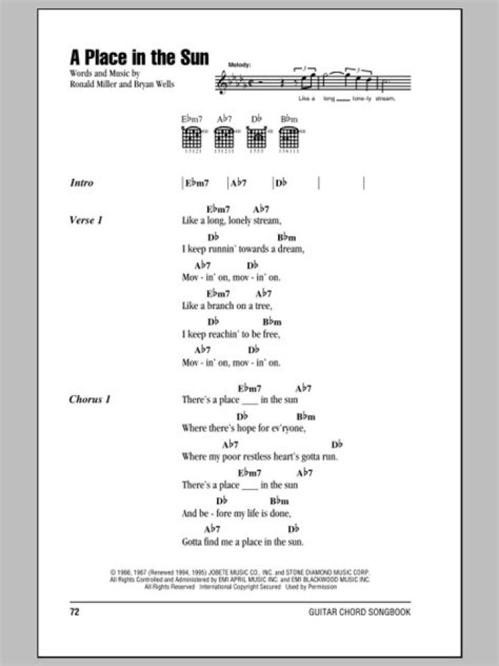 A Journey Through "A Place In The Sun" Song Lyrics