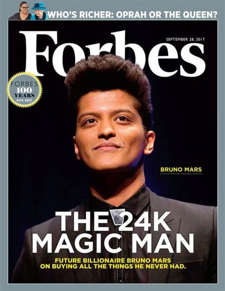 Bruno Mars: A Musical Icon In Forbes Magazine