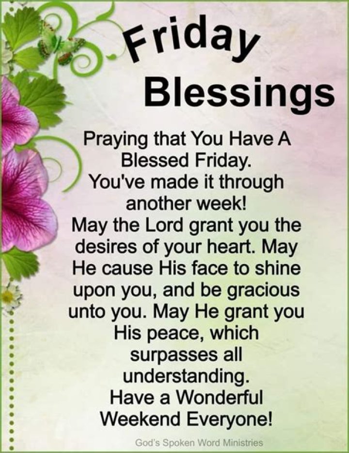 Embracing The Spirit Of Friday: A Collection Of Blessings And Prayers Images