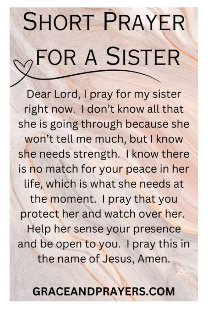 Good Morning Prayer For A Sister