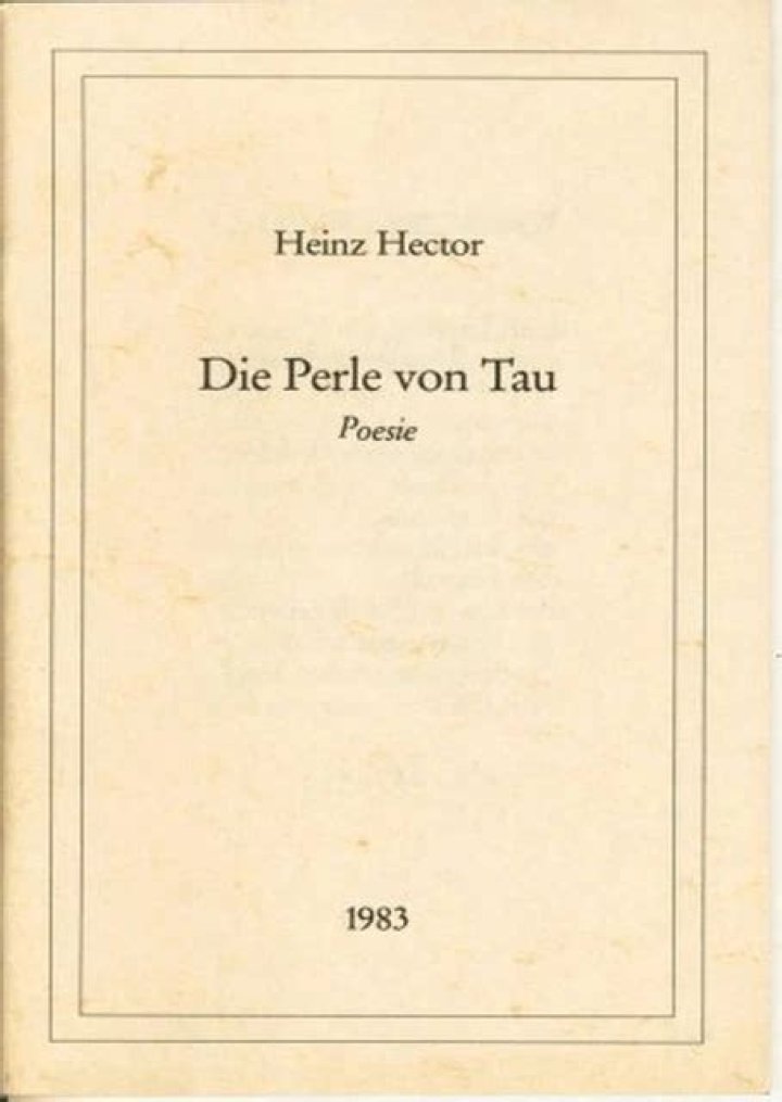 Unveiling The Legacy Of Heinz Hector: A Journey Through Life And Achievements