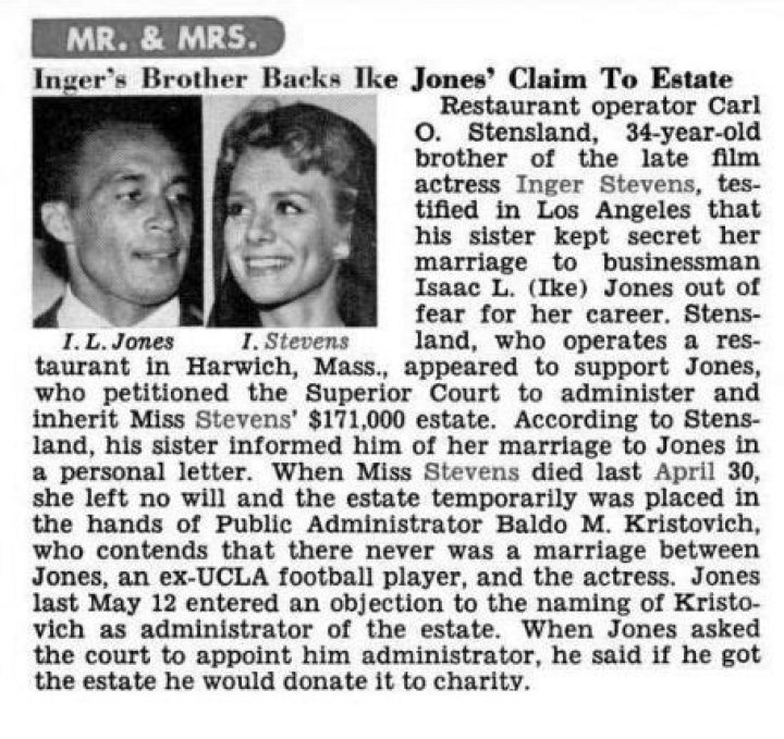 The Hidden Story Of Ike Jones And Inger Stevens' Daughter: A Family Secret Revealed