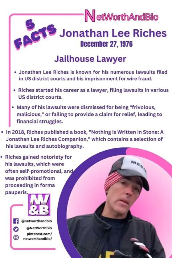 Unveiling The Enigma: Jonathan Lee Riches Net Worth 2023