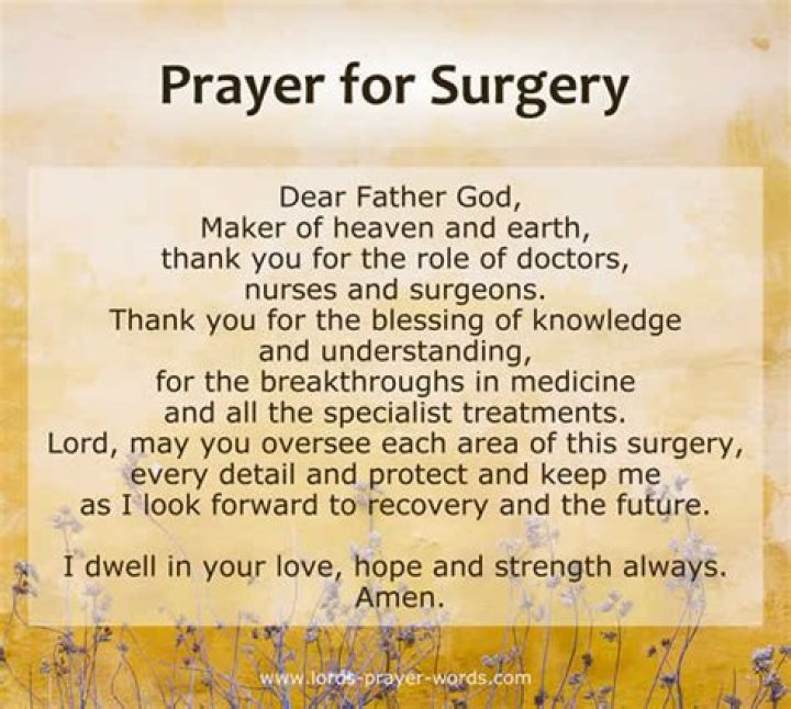 Prayer For Friend Having Surgery